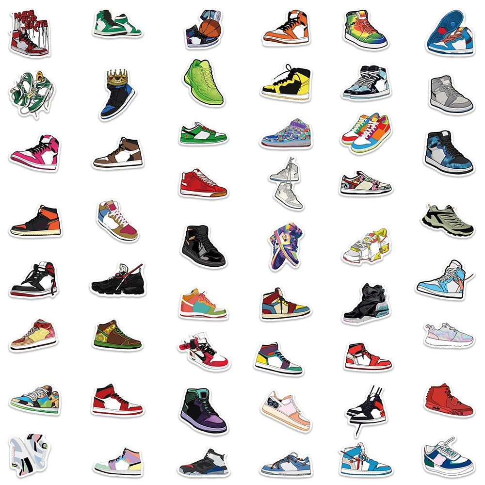 50 Piece Bulk Pack Sneaker Stickers