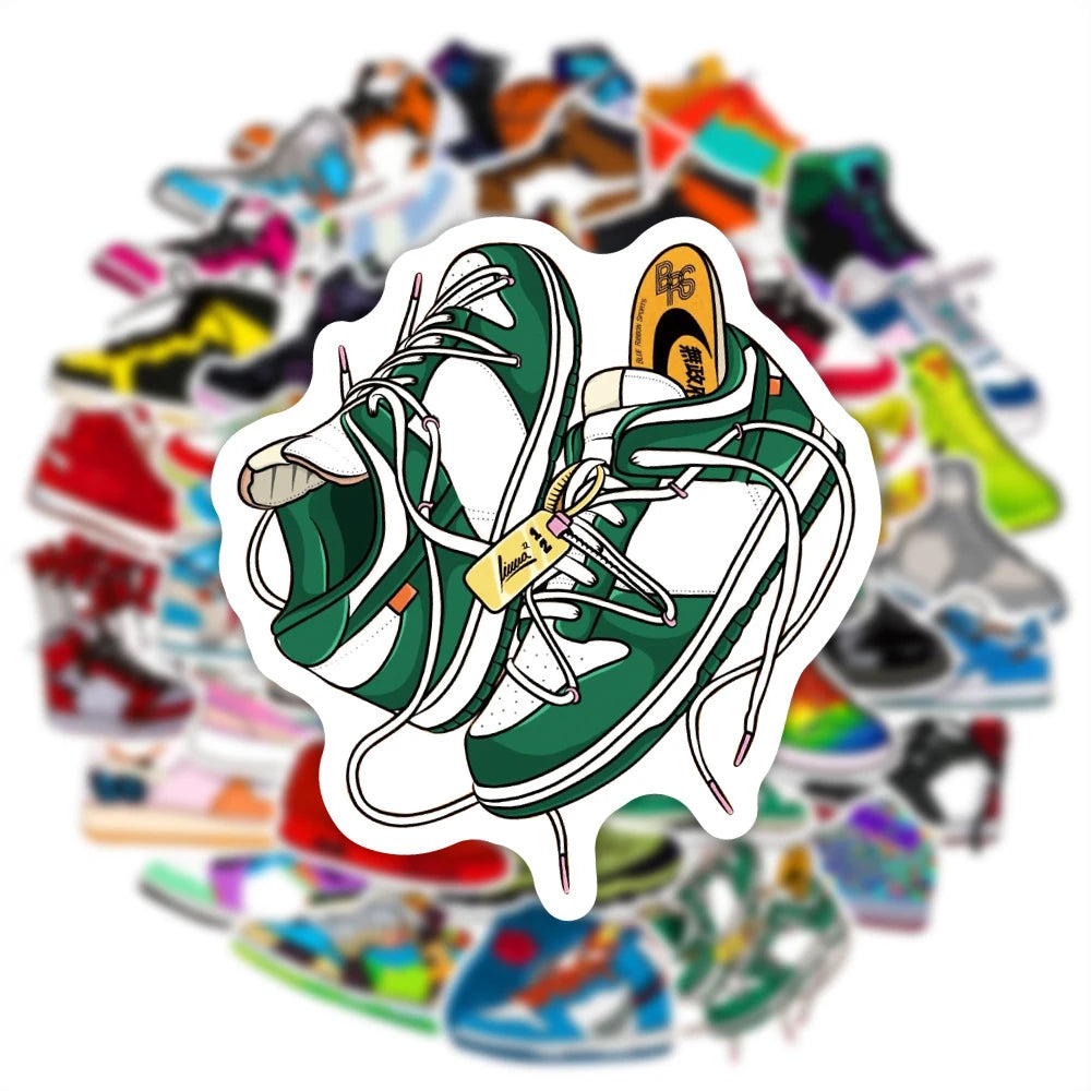 50 Piece Bulk Pack Sneaker Stickers