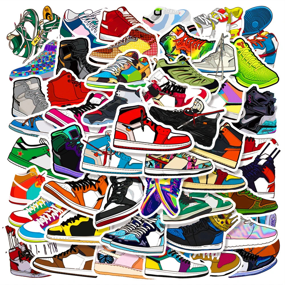 50 Piece Bulk Pack Sneaker Stickers